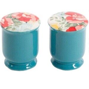 Pioneer Woman Vintage Floral Ceramic Salt & Pepper Shaker Set